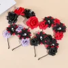 Halloween skull antler headband Bar party decoration Headband hair accessories