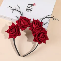Halloween skull antler headband Bar party decoration Headband hair accessories