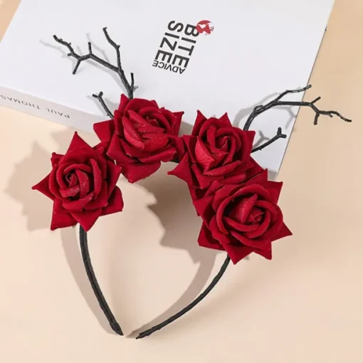Halloween skull antler headband Bar party decoration Headband hair accessories