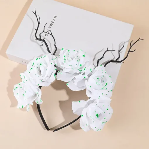 Halloween skull antler headband Bar party decoration Headband hair accessories
