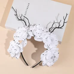 Halloween skull antler headband Bar party decoration Headband hair accessories