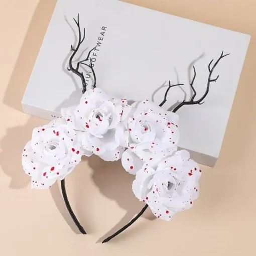 Halloween skull antler headband Bar party decoration Headband hair accessories