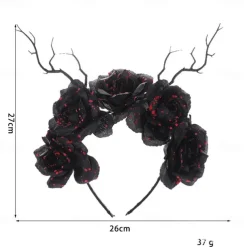 Halloween skull antler headband Bar party decoration Headband hair accessories