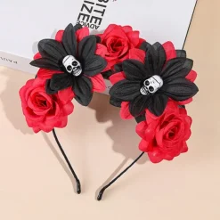 Halloween skull antler headband Bar party decoration Headband hair accessories