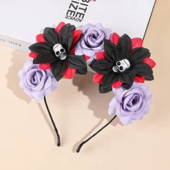 Halloween skull antler headband Bar party decoration Headband hair accessories