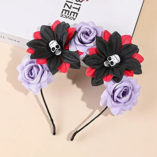Halloween skull antler headband Bar party decoration Headband hair accessories