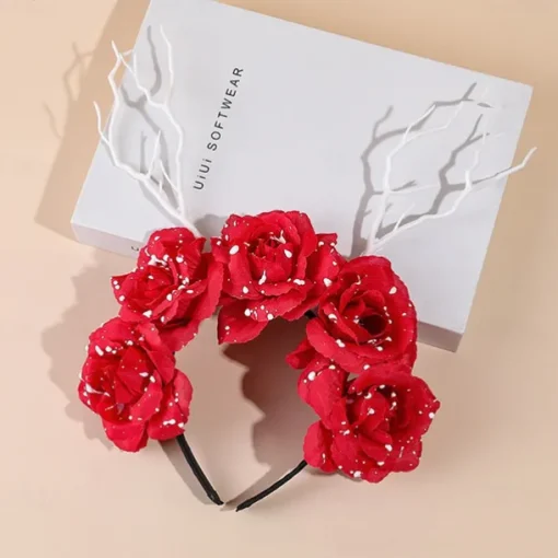 Halloween skull antler headband Bar party decoration Headband hair accessories