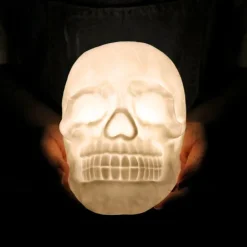 Halloween Skull Lamp Skeleton LED Night Light with 7 Changing Color Light and Remote Control for Home Decoration Halloween