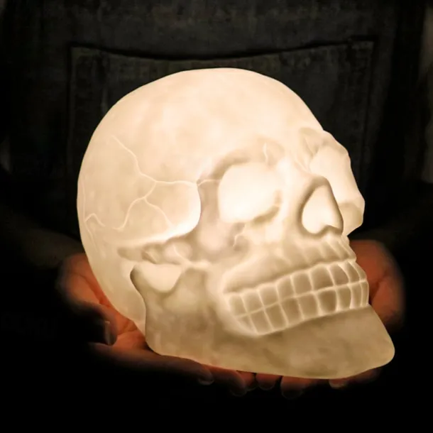 Halloween Skull Lamp Skeleton LED Night Light with 7 Changing Color Light and Remote Control for Home Decoration Halloween