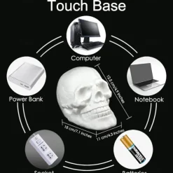 Halloween Skull Lamp Skeleton LED Night Light with 7 Changing Color Light and Remote Control for Home Decoration Halloween