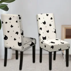 Halloween Skull Pattern Dining Chair Cover Festival Table Decor Dress-up Props For Decoration