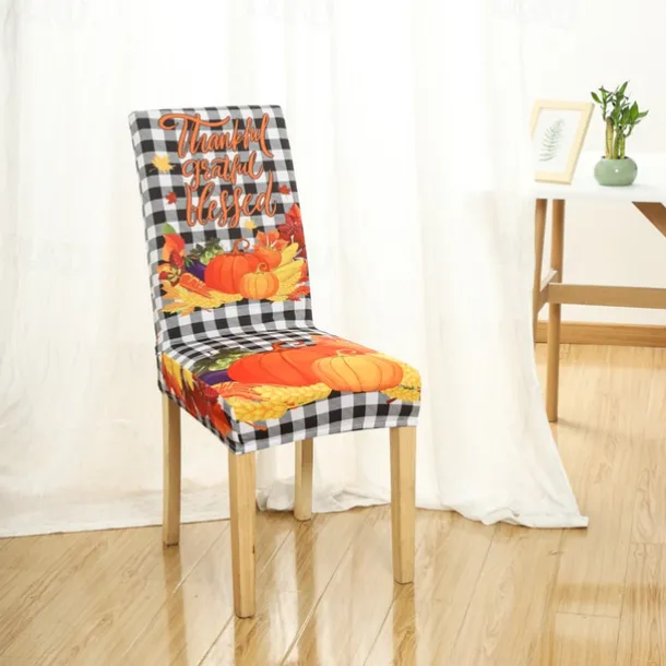 Halloween Skull Pattern Dining Chair Cover Festival Table Decor Dress-up Props For Decoration