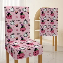Halloween Skull Pattern Dining Chair Cover Festival Table Decor Dress-up Props For Decoration