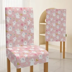 Halloween Skull Pattern Dining Chair Cover Festival Table Decor Dress-up Props For Decoration