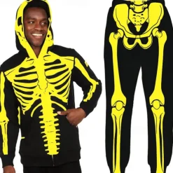 Halloween Skull Skeleton Outfits Hoodie Tracksuit Anime 3D Graphic For Couple's Men's Women's Adults' Halloween Carnival Masquerade 3D Print Casual Daily