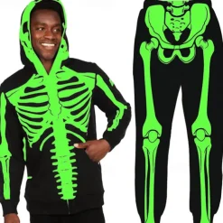 Halloween Skull Skeleton Outfits Hoodie Tracksuit Anime 3D Graphic For Couple's Men's Women's Adults' Halloween Carnival Masquerade 3D Print Casual Daily
