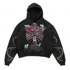 Halloween Skull Skeleton Hoodie Print 3D Graphic For Couple's Men's Women's Adults' Halloween Carnival Masquerade 3D Print Vacation Halloween