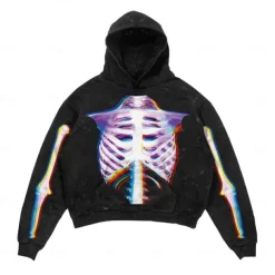 Halloween Skull Skeleton Hoodie Print 3D Graphic For Couple's Men's Women's Adults' Halloween Carnival Masquerade 3D Print Vacation Halloween