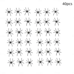 Halloween Spider Webs 2*3M with 40 Extra Fake Spiders, Super Stretchy Cobwebs for Halloween decor Indoor and Outdoor