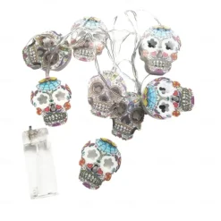Halloween String Light Skulls Dimmable Waterproof Jack-O-Lantern Halloween Party Decoration Lights 6M 40Leds