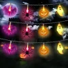 Halloween String Lights Lighted Ghost Pumpkin Bat Lights 3m 20LEDs Battery Powered Ghost Festival Party Garden Home Decoration Balcony Haunted House Bar Hanging Lights