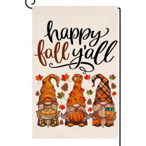 Halloween Thanksgiving Garden Flag - Double-Sided Seasonal Yard Banner for Fall Decorations - Durable and Weather-Resistant Polyester Flag for Outdoor Lawn, Porch, or Garden Decor