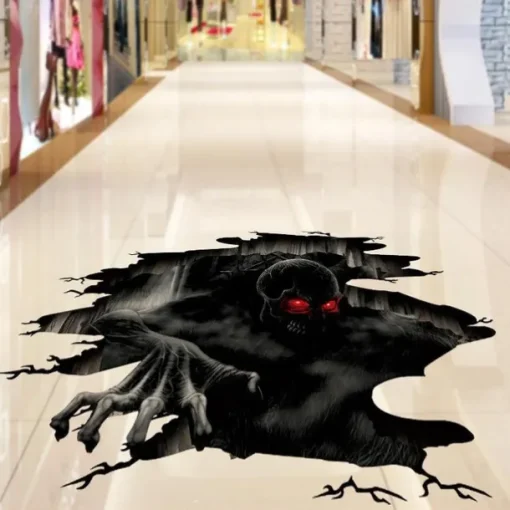 Halloween Theme Series Abyss Stickers Halloween Spoof Funny Wall Stickers Halloween Skeleton Decoration