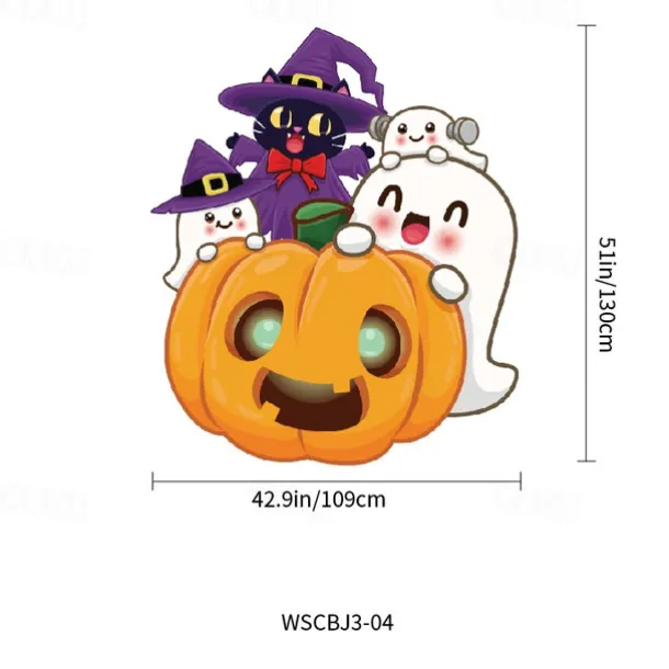 Halloween Trunk Treat Car Banner Car Decoration,Ghost Halloween Decorations Halloween Fabric Car Decoration Halloween Car Trunk Decoration Ghost Pumpkin Wall Covering