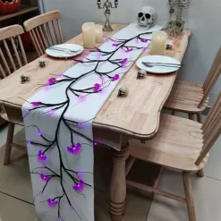 Halloween Willow Vine String Lights LED Pumpkin Bat Branches Garland Holiday Light for Halloween Indoor Outdoor Halloween Party Decor Lighting AA Battery Power