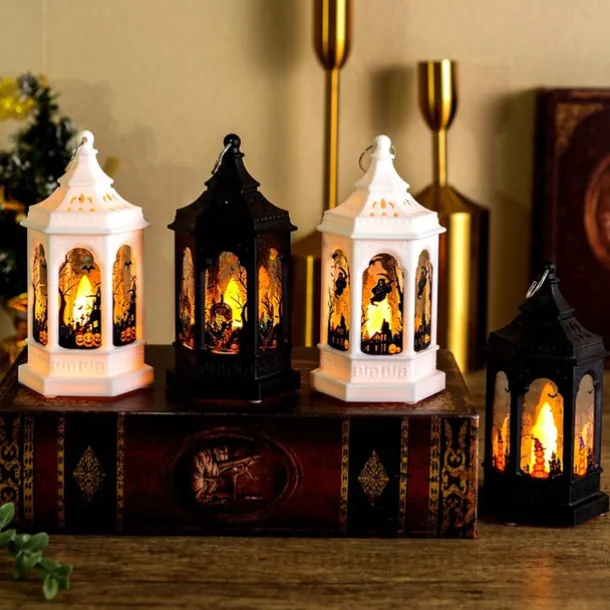 Halloween Wind Lantern Handheld Pumpkin Lantern Skeleton Decoration Candle Lantern Decoration Decoration Decoration Decoration DecorationFun props