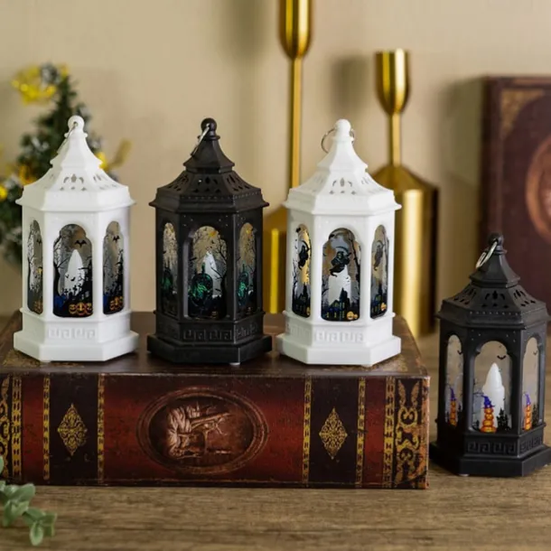 Halloween Wind Lantern Handheld Pumpkin Lantern Skeleton Decoration Candle Lantern Decoration Decoration Decoration Decoration DecorationFun props