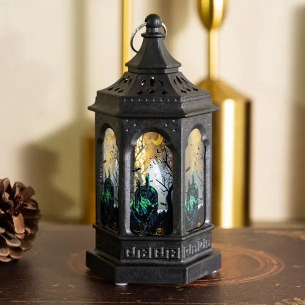 Halloween Wind Lantern Handheld Pumpkin Lantern Skeleton Decoration Candle Lantern Decoration Decoration Decoration Decoration DecorationFun props