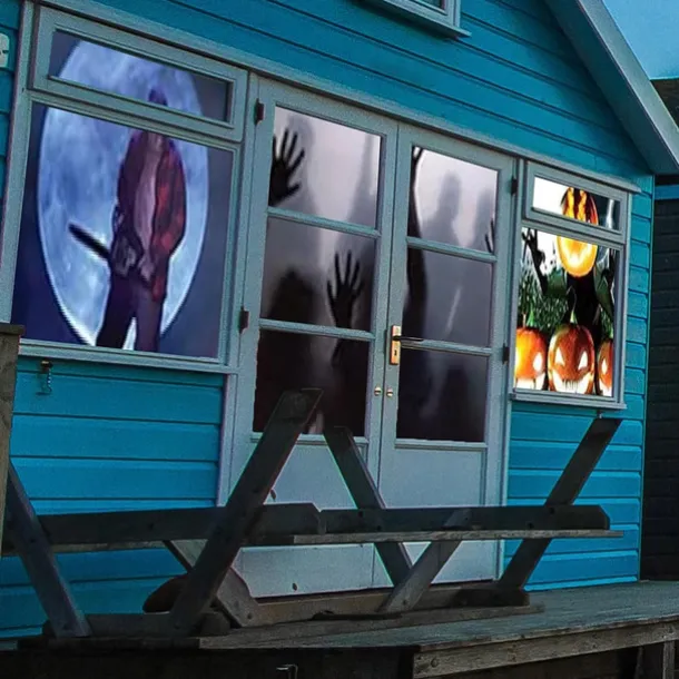 Halloween Window Projector Halloween Projector with a Tripod Built-in 12 Movies Mini Outdoor Halloween Projectors for Perfect Christmas and Halloween Outdoor Decorations