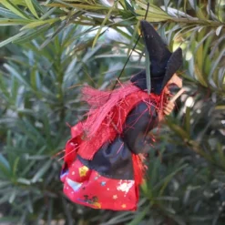 Halloween Witch Dolls Decoration Accessories Scary Figurines Prop Craft Ornaments Hanging Ghost Pendant for Garden Haunted House Bars Party Decor