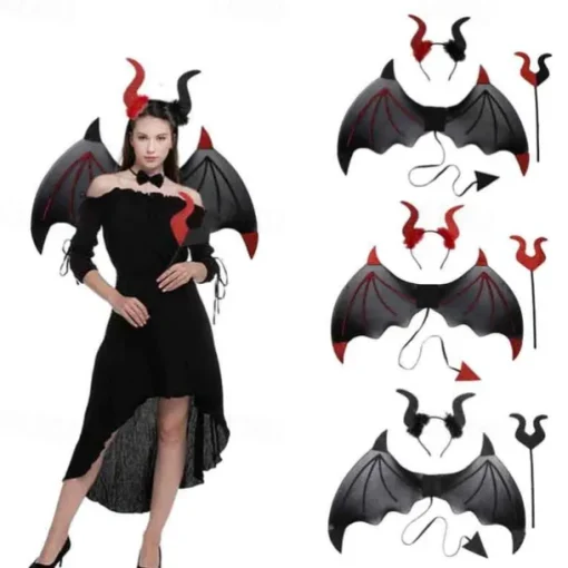 Halloween Witch Vampire Devil Halloween Props Headband Bat Wings Adults' Women's Dress Up Halloween Carnival Easy Carnival Costume for Walpurgis Night