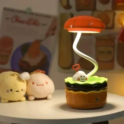 Hamburg Night Light Creative Mini Table Lamp with Pencil Sharpener Children's Study Lamp Sleep Lamp Rechargeable Bedside Lamp(random color)