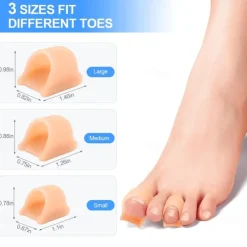 Hammer Toe Corrector 6 Pack Toe Spacers Toe Straighteners for Curled Toes Bunion Corrector for Preventing Rubbing Relieve Pressure