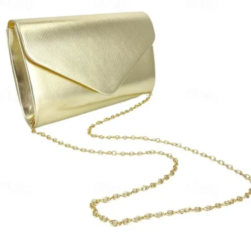 Handbag leatherette Wedding Evening Party Elegant Wedding With Pure Color Evening Handbag