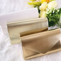 Handbag leatherette Wedding Evening Party Elegant Wedding With Pure Color Evening Handbag