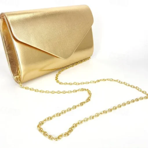 Handbag leatherette Wedding Evening Party Elegant Wedding With Pure Color Evening Handbag