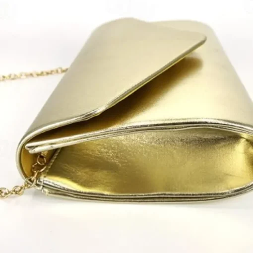 Handbag leatherette Wedding Evening Party Elegant Wedding With Pure Color Evening Handbag