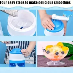 Hand-cranked Ice Machine Hand-operated Fruit Smoothie Machine Mini-home Small Ice Breaker