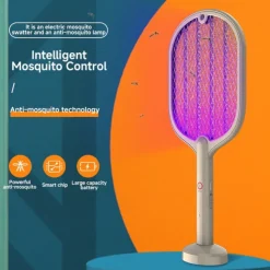 Handheld Electric Mosquito Swatter – Rechargeable Fly Zapper Racket for Indoor Household Insect Control