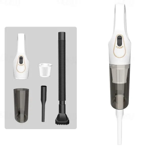 Handheld Wet & Dry Cordless Vacuum Cleaner Lightweight Household Stick Vacuum With Strong Suction Portable Rechargeable Handheld Vacuum For Hard Floor Stairs Sofa Home Car Outdoor Tents