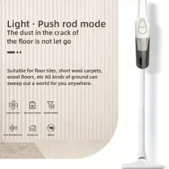 Handheld Wet & Dry Cordless Vacuum Cleaner Lightweight Household Stick Vacuum With Strong Suction Portable Rechargeable Handheld Vacuum For Hard Floor Stairs Sofa Home Car Outdoor Tents