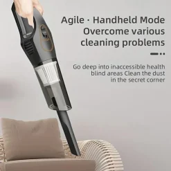 Handheld Wet & Dry Cordless Vacuum Cleaner Lightweight Household Stick Vacuum With Strong Suction Portable Rechargeable Handheld Vacuum For Hard Floor Stairs Sofa Home Car Outdoor Tents