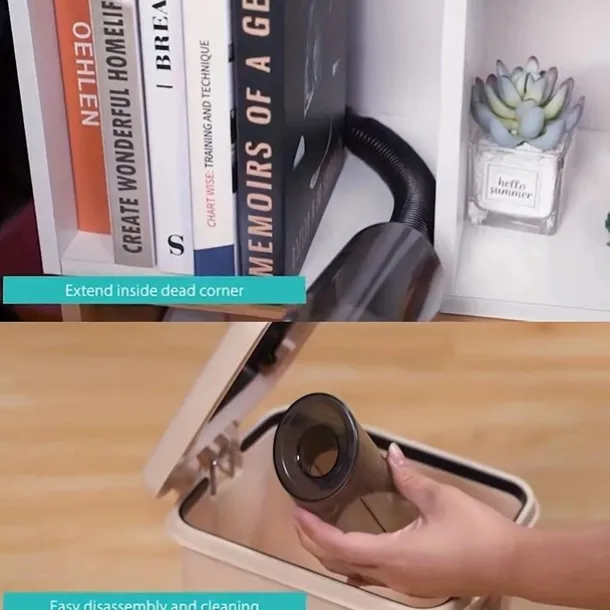 Handheld Wet & Dry Cordless Vacuum Cleaner Lightweight Household Stick Vacuum With Strong Suction Portable Rechargeable Handheld Vacuum For Hard Floor Stairs Sofa Home Car Outdoor Tents