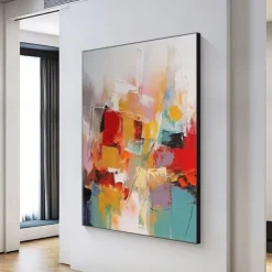 Handmade Oil Painting Canvas Wall Art Decoration Modern Abstract for Home Decor Rolled Frameless Unstretched Painting