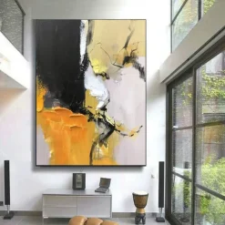 Handmade Oil PaintingCanvasWall Art DecorationAbstract Knife PaintingLandscape BlueFor Home Decor Rolled Frameless Unstressed Painting