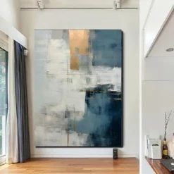 Handmade Oil PaintingCanvasWall Art DecorationAbstract Knife PaintingLandscape GreyFor Home Decor Rolled Frameless Unstressed Painting